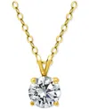 Giani Bernini Cubic Zirconia Solitaire Pendant Necklace In 18k Gold-plated Sterling Silver (also In Sterling Silve