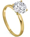 Giani Bernini Cubic Zirconia Solitaire Ring (3-1/2 Ct. T.w.) In 18k Gold Over Sterling Silver, Exclusively At Macy In Gold