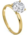 Giani Bernini Cubic Zirconia Solitaire Ring (3-1/2 Ct. T.w.) In 18k Gold Over Sterling Silver, Exclusively At Macy In Gold