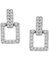 Giani Bernini Cubic Zirconia Square Doorknocker Drop Earrings, Exclusively At Macy's
