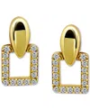 Giani Bernini Cubic Zirconia Square Earrings (3/4 Ct. T.w.) In 18k Gold Over Sterling Silver (also Available In St In Gold