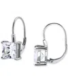 Giani Bernini Cubic Zirconia Square Leverback Drop Earrings In 18k Gold-plated Sterling Silver, Macy's Exclusive In Metallic