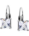 Giani Bernini Cubic Zirconia Square Leverback Drop Earrings In 18k Gold-plated Sterling Silver, Macy's Exclusive In Metallic