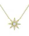 GIANI BERNINI CUBIC ZIRCONIA STARBURST PENDANT NECKLACE, 16" + 2" EXTENDER, CREATED FOR MACY'S