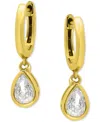Giani Bernini Cubic Zirconia Teardrop Huggie Earrings In Gold