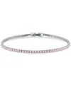 Giani Bernini Cubic Zirconia Tennis Bracelet In Sterling Silver, Created For Macy's In Pink