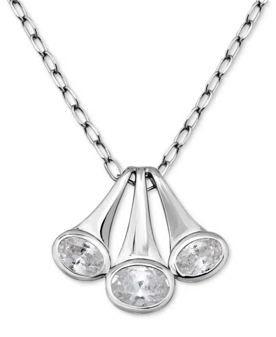 Giani Bernini Cubic Zirconia Triple Horn Pendant Necklace In 18k Gold-plated Sterling Silver (also In Sterling Sil