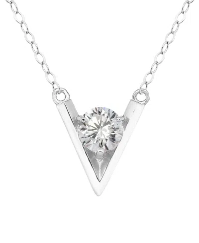 Giani Bernini Cubic Zirconia V-casting Pendant Necklace, Macy's Exclusive In Gold
