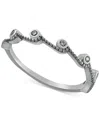 Giani Bernini Cubic Zirconia Wavy Statement Ring In Sterling Silver, Created For Macy's In Sterling Silver