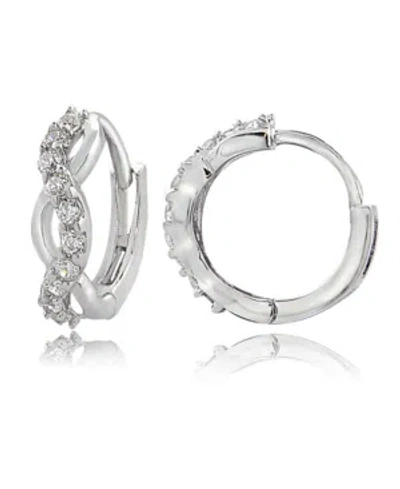 Giani Bernini Cubic Zirconia Wrap Huggie Hoop Earrings In Sterling Silver