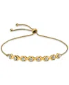 Giani Bernini Cubic Zirconia Xo Bolo Bracelet, Created For Macy's In Gold