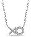 Giani Bernini Cubic Zirconia Xo Pendant Necklace In Sterling Silver, 16" + 2" Extender, Created For Macy's In Silver
