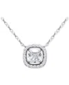 Giani Bernini Cushion Cut Necklace (1-5/8 Ct. T.w.) In Sterling Silver, Macy's Exclusive In Metallic