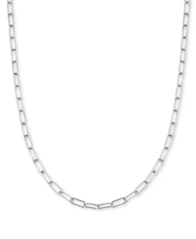 Giani Bernini Diamond-cut Paperclip Chain 18" Collar Necklace In Sterling Silver Or 18k Gold-plated Sterling Silve