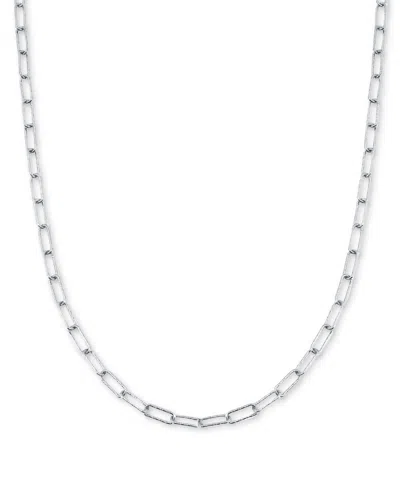 Giani Bernini Diamond-cut Paperclip Chain 18" In Sterling Silver Or 18k Gold-plated Sterling Silver; Created For M