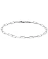 Giani Bernini Diamond-cut Paperclip Chain Link Bracelet In Sterling Silver Or 18k Gold-plated Sterling Silver 8", In Silver