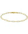 Giani Bernini Paperclip Link Chain Bracelets In 18k Gold Plated Sterling Silver Or Sterling Silver Created For Mac In Gold Over Silver