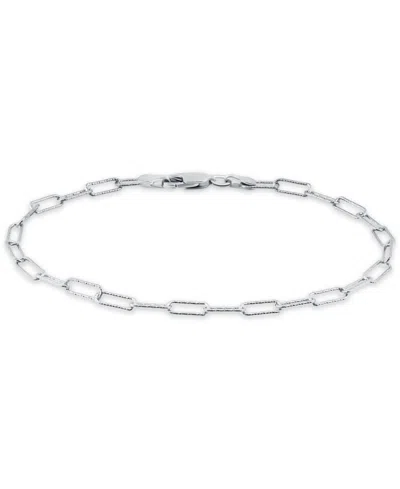 GIANI BERNINI DIAMOND-CUT PAPERCLIP CHAIN LINK BRACELET (7-1/4") IN STERLING SILVER OR 18K GOLD-PLATED STERLING SI