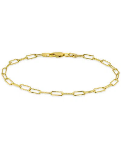 GIANI BERNINI DIAMOND-CUT PAPERCLIP CHAIN LINK BRACELET (7-1/4") IN STERLING SILVER OR 18K GOLD-PLATED STERLING SI