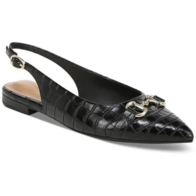 Giani Bernini Emersynn Womens Faux Leather Flat Slingbacks In Black
