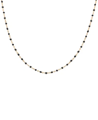 Giani Bernini Enamel Bead Collar Necklace, 16" + 2" Extender, Created For Macy's In Black