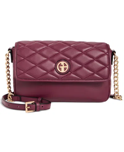 Giani Bernini E/w Quilted Crossbody Bag, Macy's Exclusive In Purple