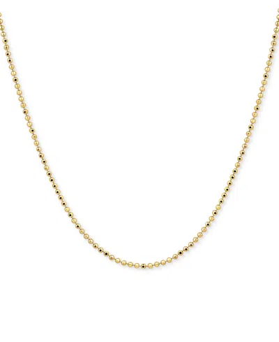 Giani Bernini Faceted Bead Link Chain Necklace, 16" + 2" Extender, Exclusively At Macy's In Gold Over Silver