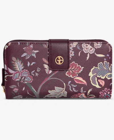 Giani Bernini Floral All-in-one Wallet, Macy's Exclusive In Dark Flora