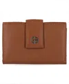 Giani Bernini Framed Indexer Leather Wallet, Created For Macy's In Cognac,silver