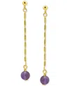GIANI BERNINI GEMSTONE BEAD CHAIN DROP EARRINGS IN 18K GOLD-PLATED STERLING SILVER, CREATED FOR MACY'S