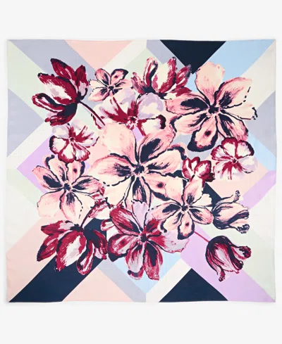 Giani Bernini Geo Floral Square Scarf, Exclusively At Macy's In Blue