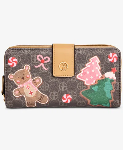 Giani Bernini Gingerbread Bears All-in-one Wallet, Macy's Exclusive In Fa26 Bears
