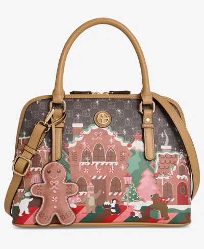 Giani Bernini Gingerbread Bears Dome Satchel, Macy's Exclusive In Multi