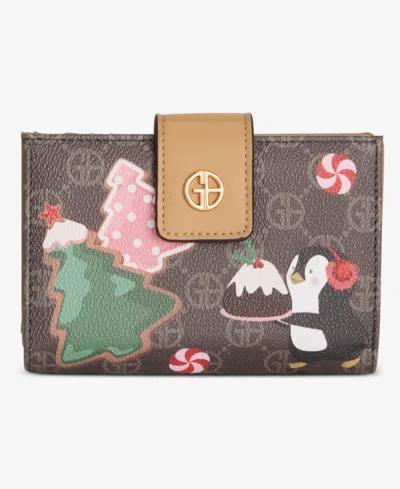 Giani Bernini Gingerbread Bears Framed Indexer Wallet, Macy's Exclusive In Fa26 Bears