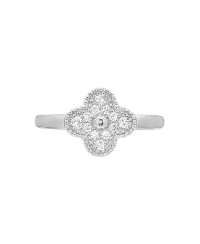 Giani Bernini Gold Plated Clover Ring In Green