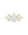 Giani Bernini Gold Plated Three Stone Ring In Gold