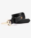 Giani Bernini Half Horsebit Buckle Pant Belt In Black
