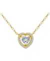 Giani Bernini Heart Cut Necklace (1-1/2 Ct. T.w.) In Gold Plated Sterling Silver, Macy's Exclusive In Gold