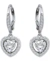 Giani Bernini Heart Drop Earrings (2-1/8 Ct. T.w.) In Sterling Silver, Macy's Exclusive In Silver