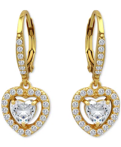 Giani Bernini Heart Earrings (2-1/8 Ct.t.w) In 18k Gold Plated Sterling Silver, Macy's Exclusive