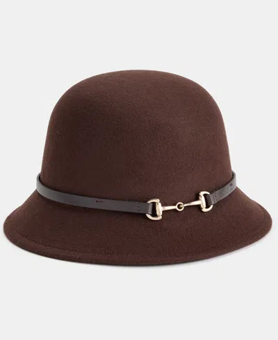 Giani Bernini Horsebit Felt Cloche Hat, Macy's Exclusive In Brown