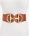 Giani Bernini Horsebit Link Buckle Stretch Belt In Brown