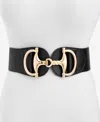 Giani Bernini Horsebit Link Buckle Stretch Belt In Black