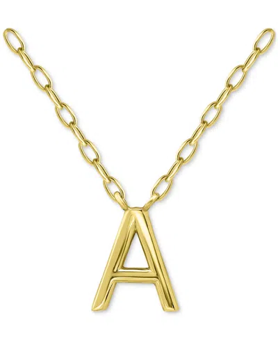 Giani Bernini Initial A Pendant Necklace In 18k Gold-plated Sterling Silver, 16" + 2" Extender, Created For Macy's In Gold Over Silver