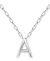 Giani Bernini Initial A Pendant Necklace In Sterling Silver, 16" + 2" Extender, Created For Macy's In Silver