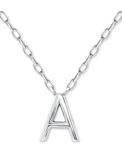 Giani Bernini Initial A Pendant Necklace In Sterling Silver, 16" + 2" Extender, Created For Macy's