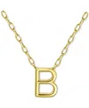 Giani Bernini Initial B Pendant Necklace In 18k Gold-plated Sterling Silver, 16" + 2" Extender, Created For Macy's In Gold Over Silver