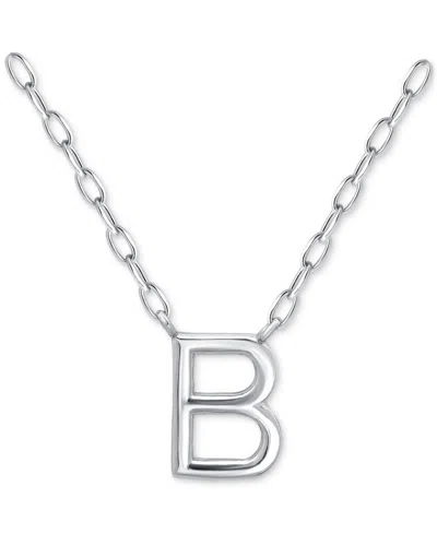 Giani Bernini Initial B Pendant Necklace In Sterling Silver, 16" + 2" Extender, Created For Macy's