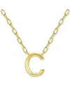 Giani Bernini Initial C Pendant Necklace In 18k Gold-plated Sterling Silver, 16" + 2" Extender, Created For Macy's In Gold Over Silver