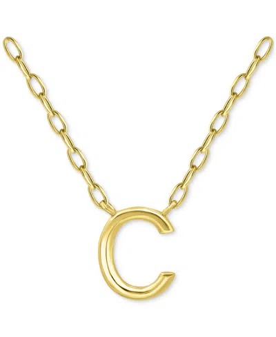 Giani Bernini Initial C Pendant Necklace In 18k Gold-plated Sterling Silver, 16" + 2" Extender, Created For Macy's In Gold Over Silver